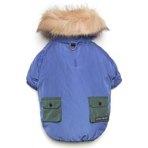 NWT Love Thy Beast Dog Parka w/ Faux Fur H…